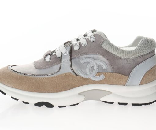 Chanel Low Top Trainer Grey Brown