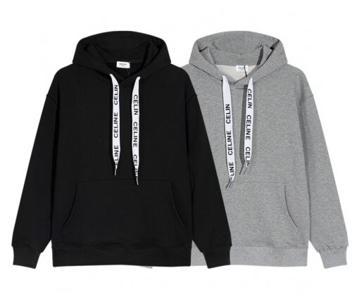 Hoodie White Black