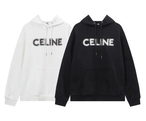 Hoodie White Black