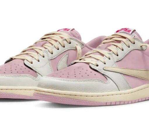 Alternative view of Nike Air Jordan 1 Low Travis Scott Shy Pink