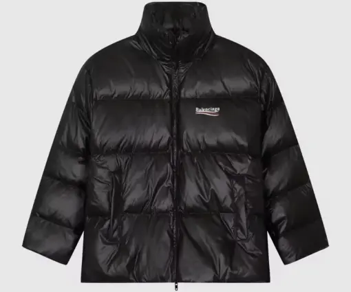 Alternative view of Balenciaga Down Jacket – Luxury Black Oversized Puffer Winter Jacket
