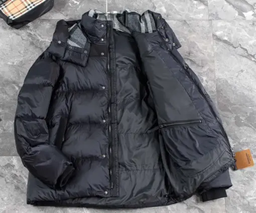 Alternative view of Burberry Down Jacket Black – Luxury Goose Down Puffer with Burberry detachable sleeve