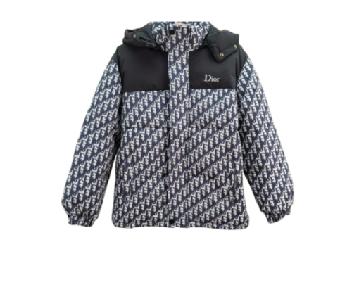 Dior Down Jacket Gray Black