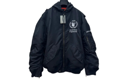 Balenciaga WFP Bomber Jacket – Premium Navy Tech-Nylon Oversized Winter Jacket