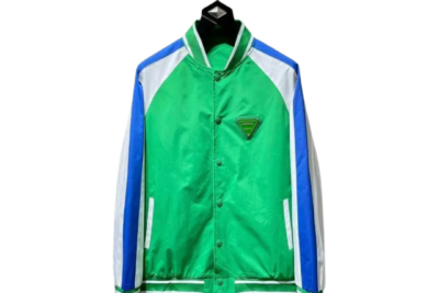 Bottega Veneta Varsity Jacket – Luxury Tri-Tone Shell with Signature Green Badge