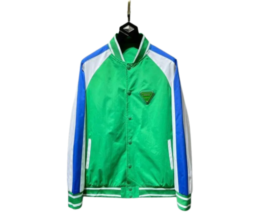 Bottega Veneta Varsity Jacket – Luxury Tri-Tone Shell with Signature Green Badge