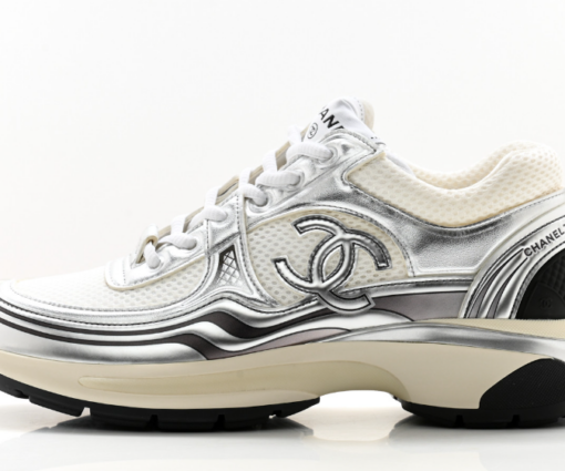 Chanel CC Sneakers Silver