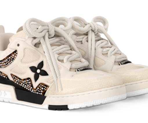 Alternative view of LV Skate Sneaker Cream White Tacks