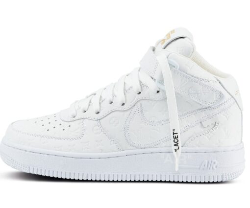 LV x Nike Air Force 1 Mid White