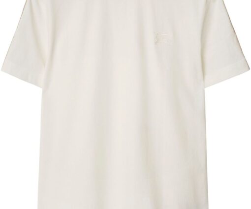 Burberry checkered-trim cotton T-shirt white