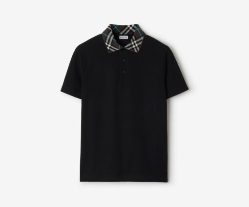 Burberry Cotton Polo Shirt Black