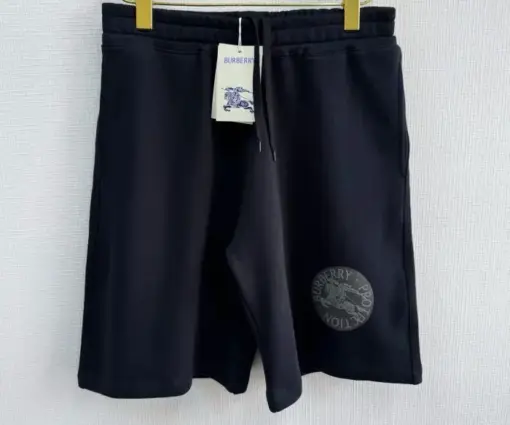 Burberry Equestrian Knight-print Shorts Black