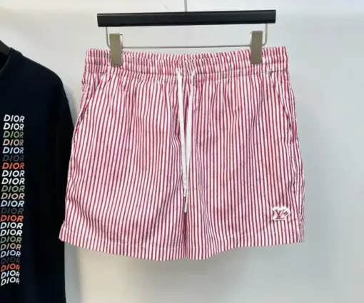 LV Checked Monogram Swim Shorts Pink