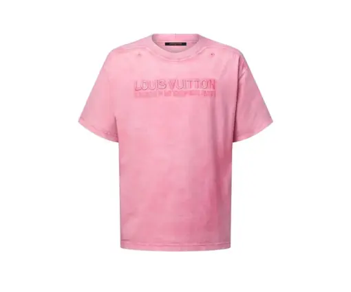 LV Washed Ribbed T-Shirt Pink