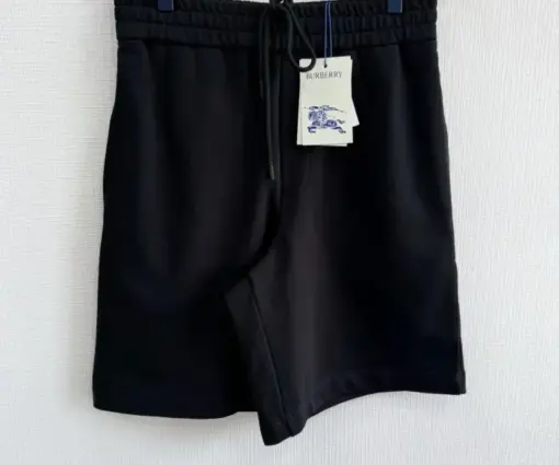 Burberry Cotton Jogging Shorts Black