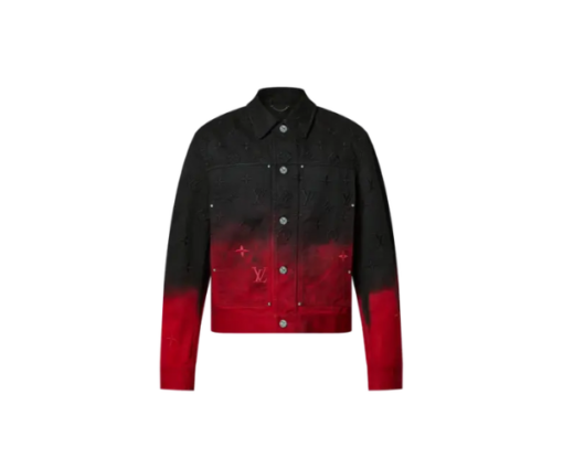 LV Embroidered Denim Blouson Red