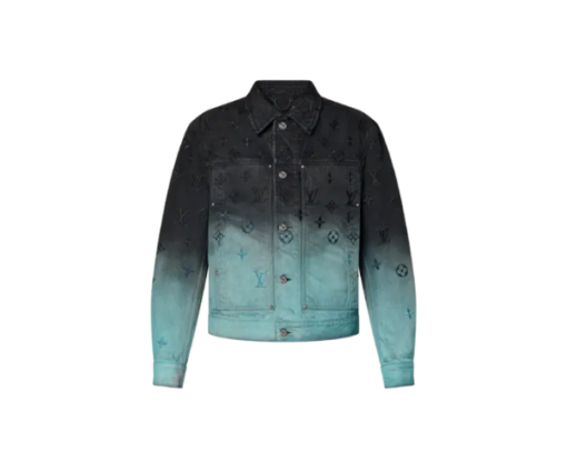 LV Embroidered Denim Blouson Light Blue