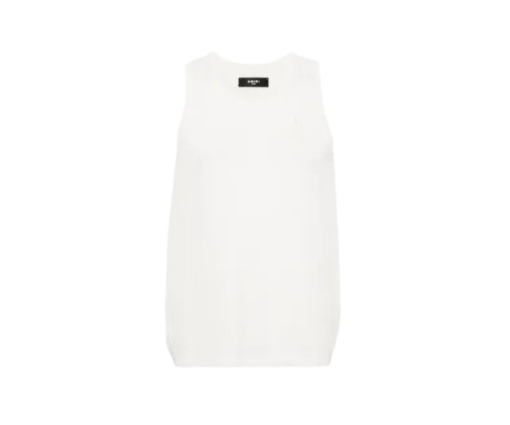 AMIRI logo-embroidered vest top white