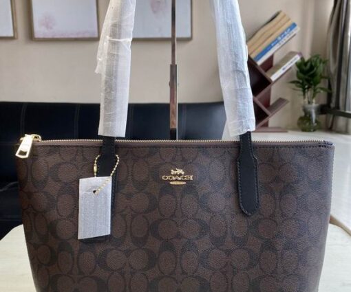 Coach City Tote Bag Dark Brown