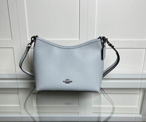 Coach Laurel Shoulder Bag in Signature Canvas Lite Blue