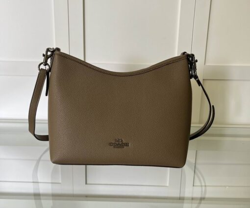 Coach Laurel Shoulder Bag in Signature Canvas Dark Brown