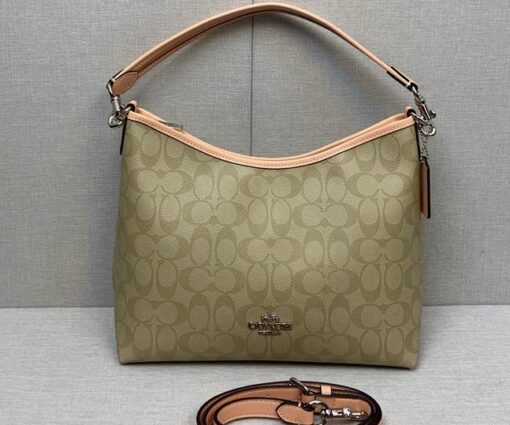 Coach Laurel Shoulder Bag in Signature Canvas Olive Green