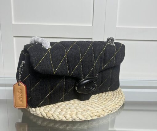 Coach Quilted Tabby Shoulder Bag Black