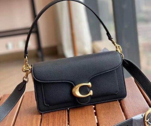 Coach Tabby Shoulder Bag Leather Black
