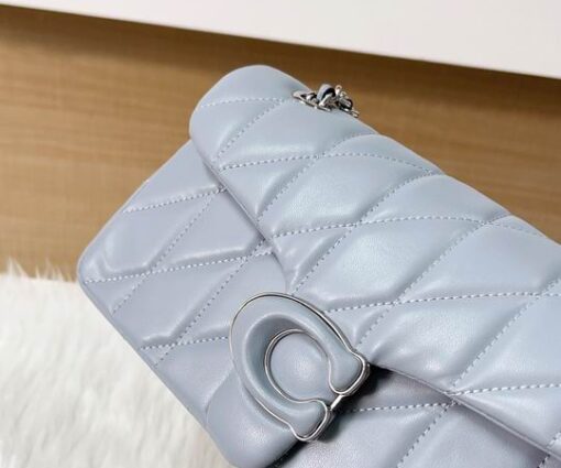 Coach Quilted Tabby Shoulder Bag Gray