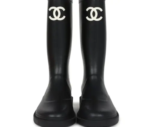 Chanel Wellington Boots Black