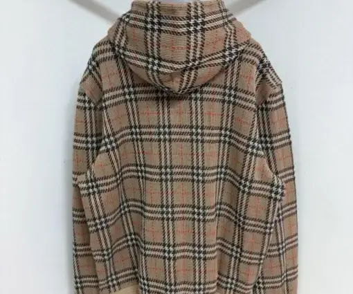 Alternative view of Burberry Check Cotton Blend Zip Hoodie Brown Check