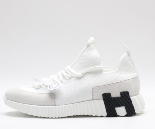 Hermes Slip-On Lift Sneakers All White