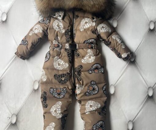 Burberry LUX-97875 Overalls Baby Jacket Dark Brown