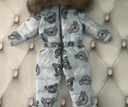 Burberry Overalls Baby Jacket Sky Blue