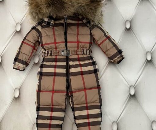 Burberry Puffer Baby Snowsuit Check