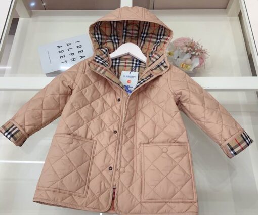 Burberry Kids Quilted Jacket Pink