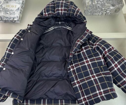 Burberryb Oblique Down Baby Jacket Check