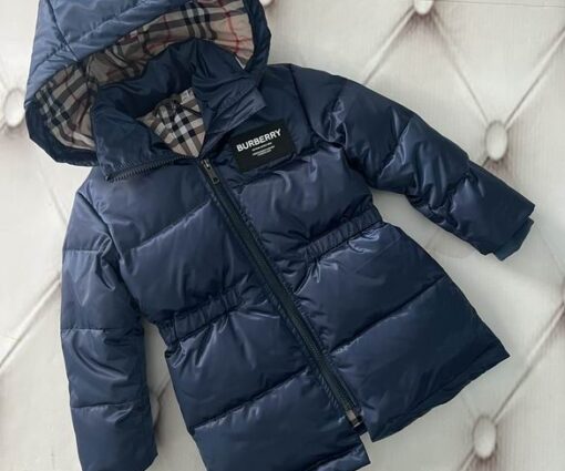 Burberry Kids' Horseferry Print Down-filled Jacket Navy Blue