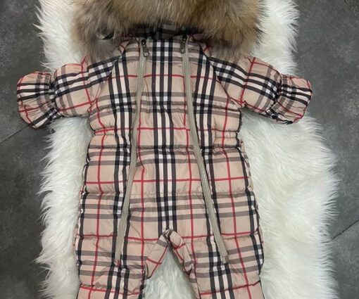 Burberry Baby Overalls Jacket Check Beige