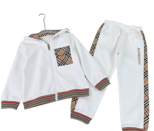 Burberry Kids Tracksuit Set White