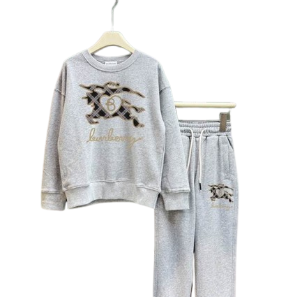 Burberry Kids Tracksuit Gray