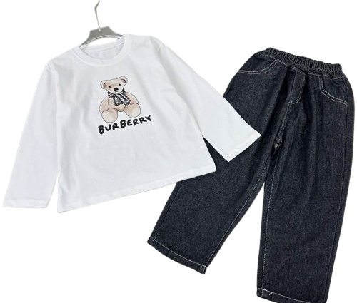 Burberry Kids Thomas Bear Cotton Sweatshirt White
