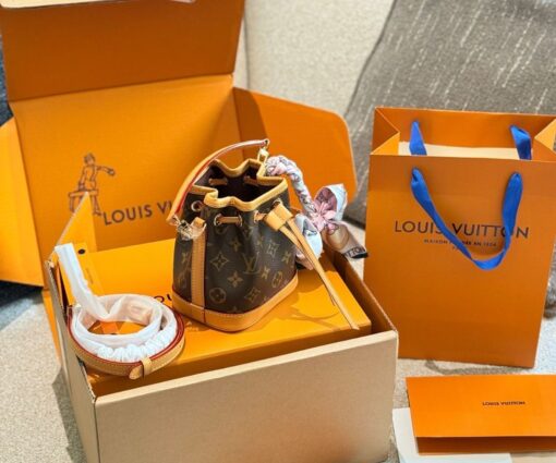 LV Nano Noe Mini Bucket Bag Brown