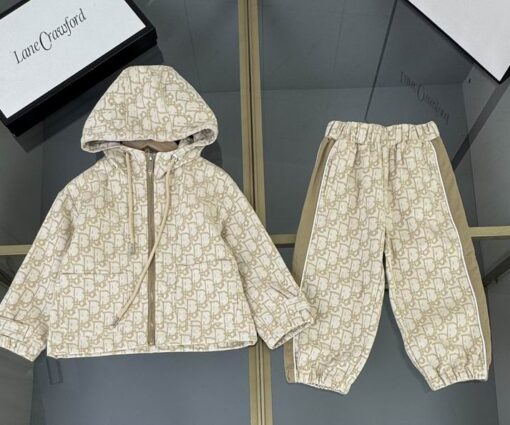 Dior Oblique Kids Tracksuit Light Yellow