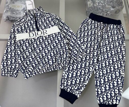 Dior Oblique Kids Tracksuit Black White