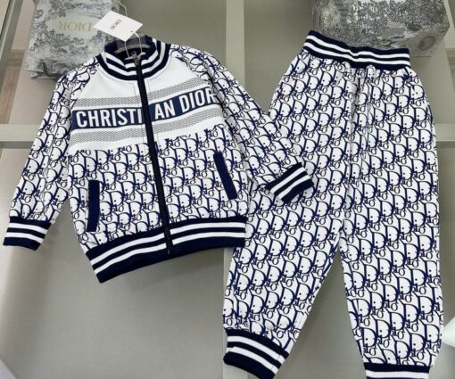 Dior Oblique Kids Tracksuit White/Black