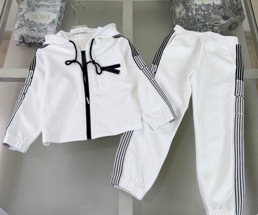 Dior Kids Tracksuit Black Stripes White