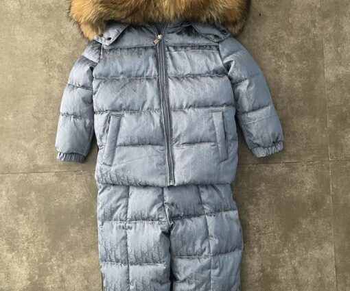 Dior Baby Snowsuit Light Gray