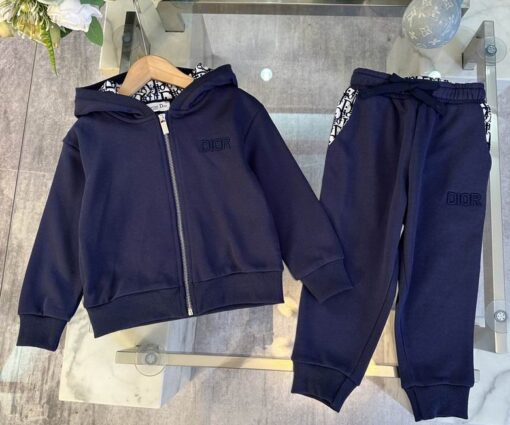 Dior Kids Tracksuit Full Blue