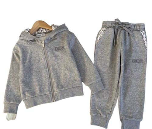Dior Kids Tracksuit Full Gray
